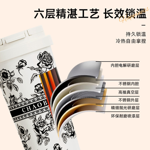 New Ceramic Inner Pot Insulated Cup Gift Large Capacity Tea Separation Straw Cup for Women High-Endurance Coffee Cup