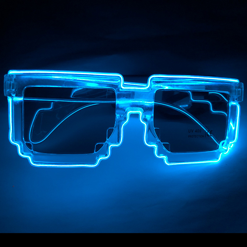 Gafas LED con Mosaico de Celebridades de Internet Transfronterizas, con un Toque Tecnológico, Gafas Luminosas Intermitentes, Accesorios Fluorescentes para Entretenimiento en Bares