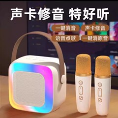 SY13蓝牙音响K歌音箱小型重低音炮麦克风话筒儿童便携跨境亚马逊