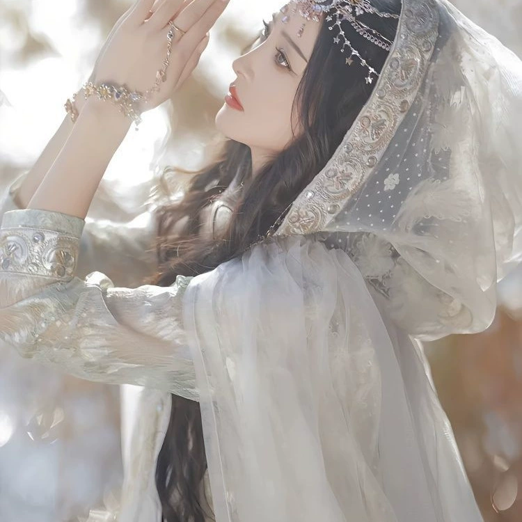 Женский супер-волшебный плащ Hanfu, летний полный комплект, сказочный этнический костюм, наряд для фотосъемки, элегантный придворный стиль.