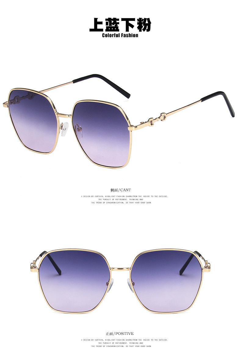 Horsebit Sunglasses  New Anti-ultraviolet Sunglasses Female Glasses display picture 9