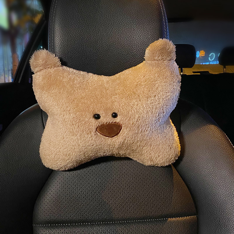 車のヘッドレスト、首枕、女の子用のかわいい車用クッション、インテリア用品、カーシート、腰サポートセット|undefined
