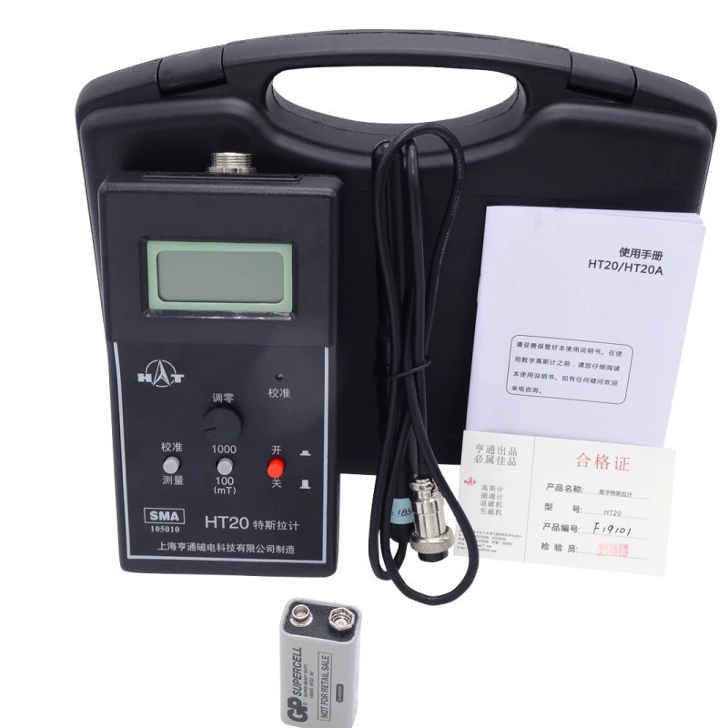 Шанхай Hengtong гаусс-метр HT20 портативный цифровой Teslah-метр сильный магнит-детектор магнитного поля 2000mT