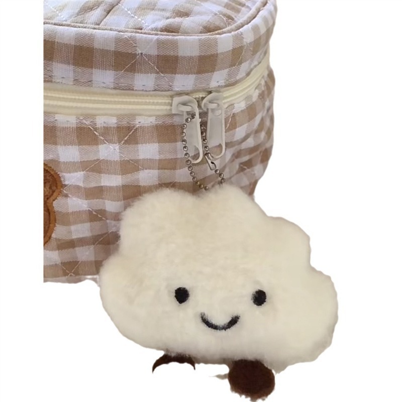 Bolsa de muñeca de peluche colgante llavero adorable broche accesorios llavero joyas colgante de peluche bolso escolar