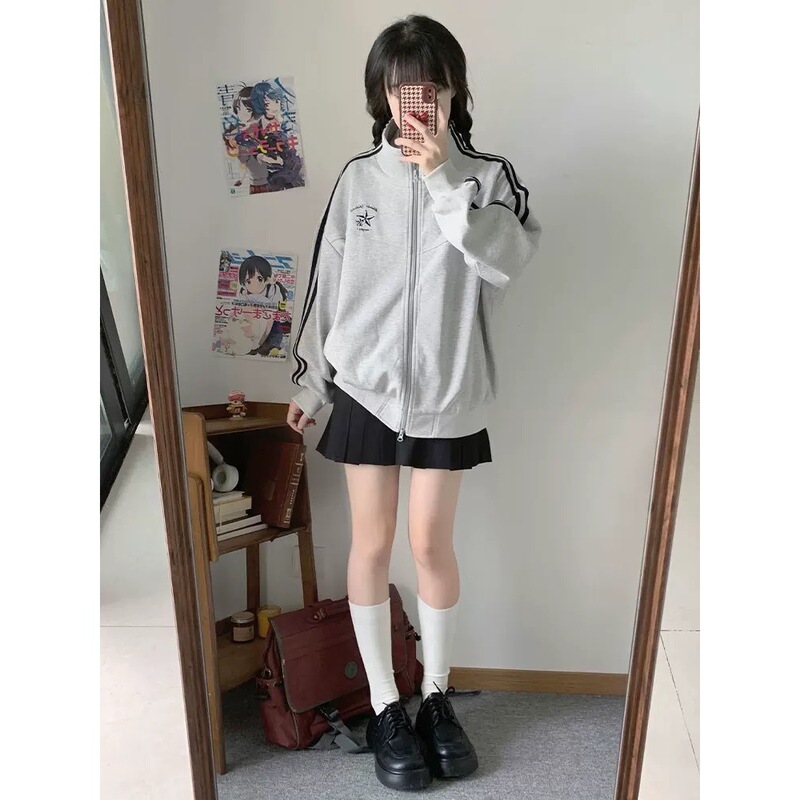 【纯棉华棉复合牛奶丝】100% off 星灰色卫衣早春新款上衣灰色爆款女外套 【纯棉华棉复合牛奶丝】100% off 星灰色卫衣早春新款上衣灰色爆款女外套