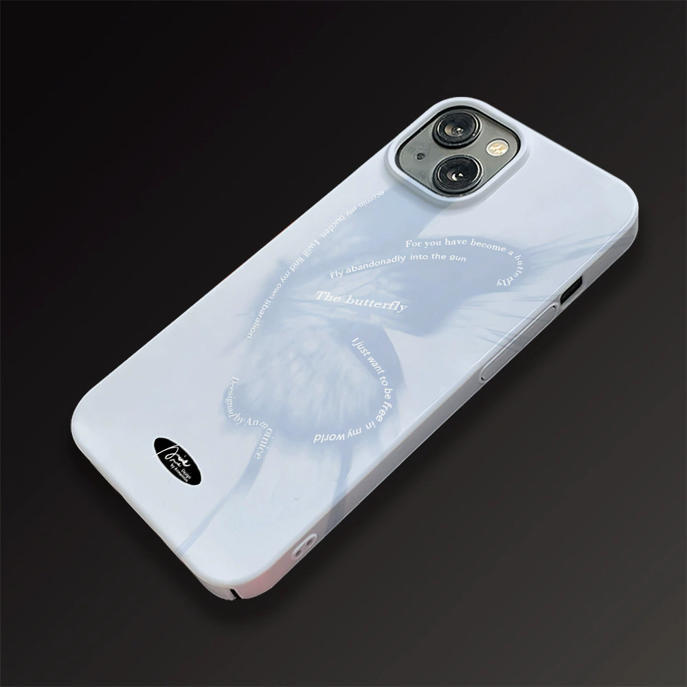 Чехол для телефона (Apple) iPhone16 — AA757 butterfly blue, глянцевый или матовый, совместим с несколькими моделями