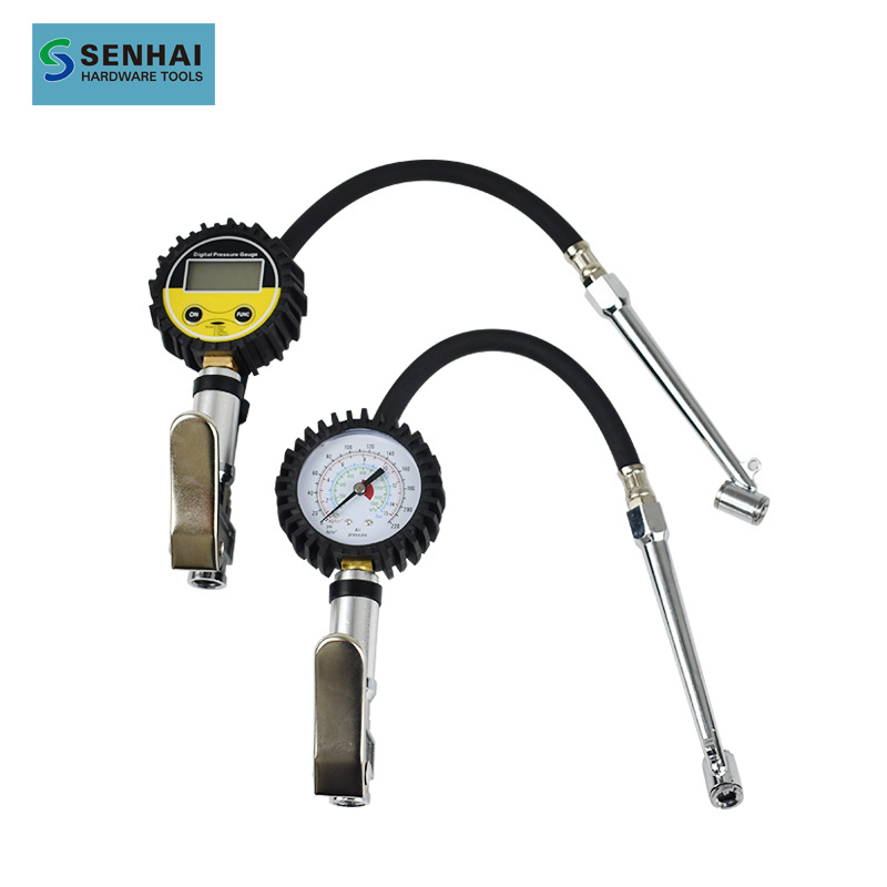 批发汽车胎压计胎压枪气压表数显胎压检测表汽车轮胎压力表充气枪