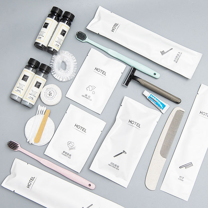Star hotel disposable toothbrush toothpaste stone paper light luxury bed & breakfast disposable toiletries suit environmental protection paper