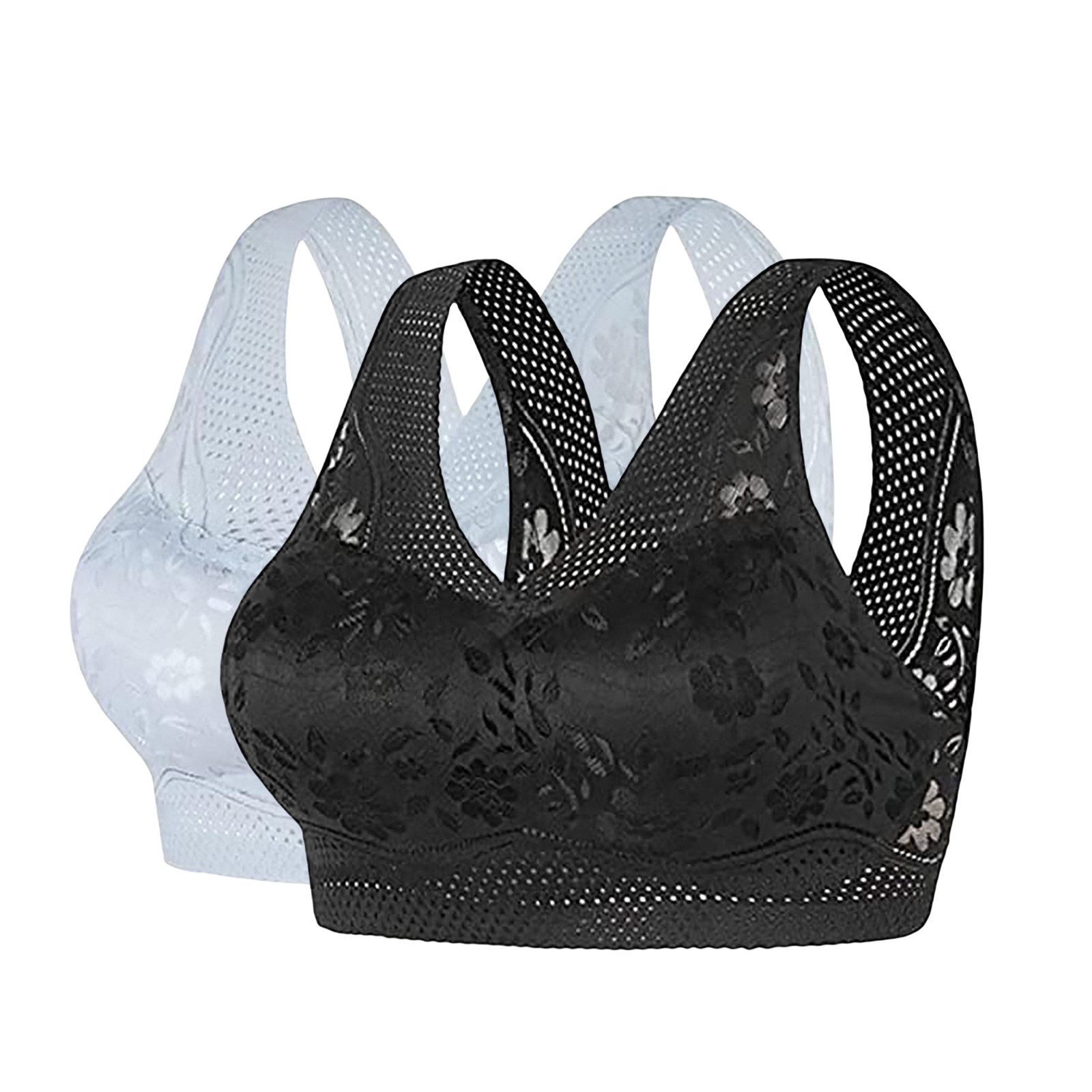 Estilo explosivo transfronterizo, ropa interior sin costuras, sujetador sin anillo de acero para mujer, sujetador fruncido, encaje sexy, espalda, pecho envuelto, chaleco de talla grande