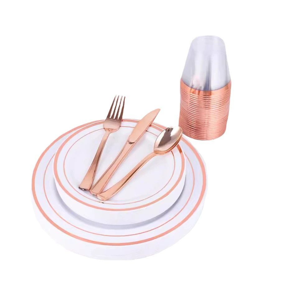 Disposable plastic Western food dish Disposable plastic disc Western food steak PS hard plastic