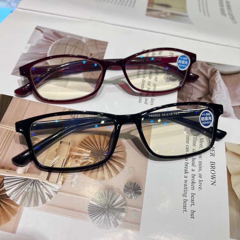 TR90 anti-blue light reading glasses 5002 red 5003 simple old glasses old glasses with film reading glasses wholesale