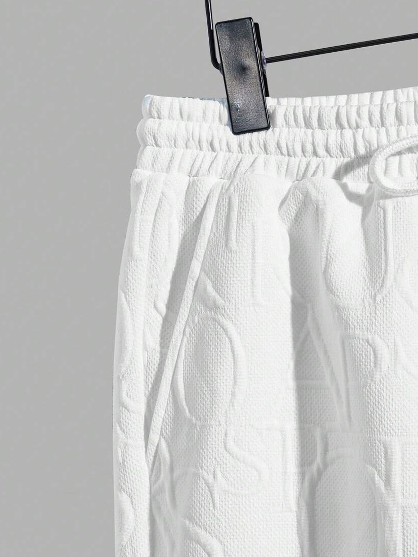 Herren Strick Anzug Mit Jacquard Muster Kurzarm Sommer Freizeit_voghion.com