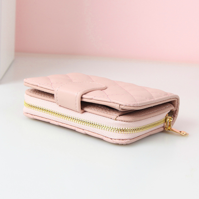 Transfronterizo popular 2023 nuevo titular de la tarjeta bordado hilo corto billetera de las mujeres billetera pequeña billetera de estudiante monedero de mano