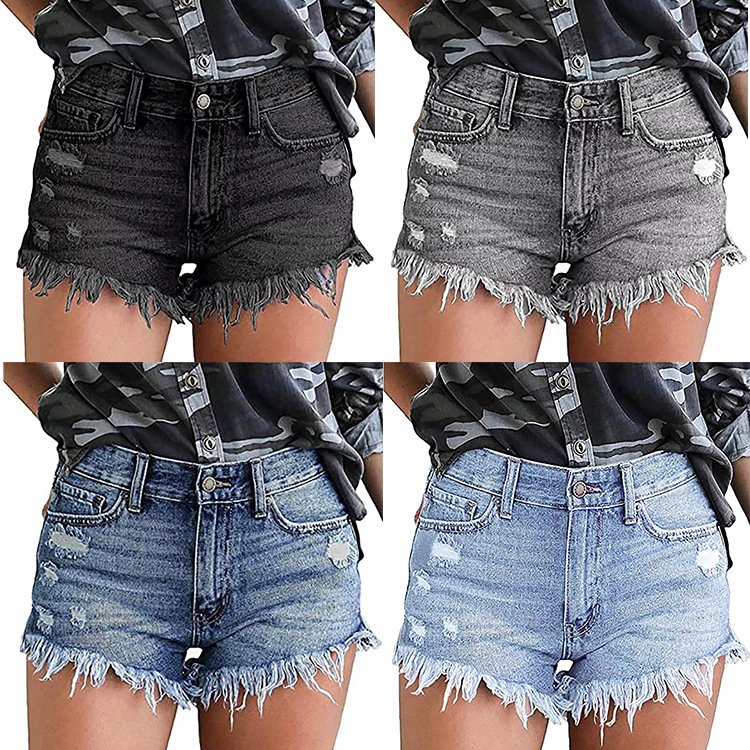 elastic denim skirt