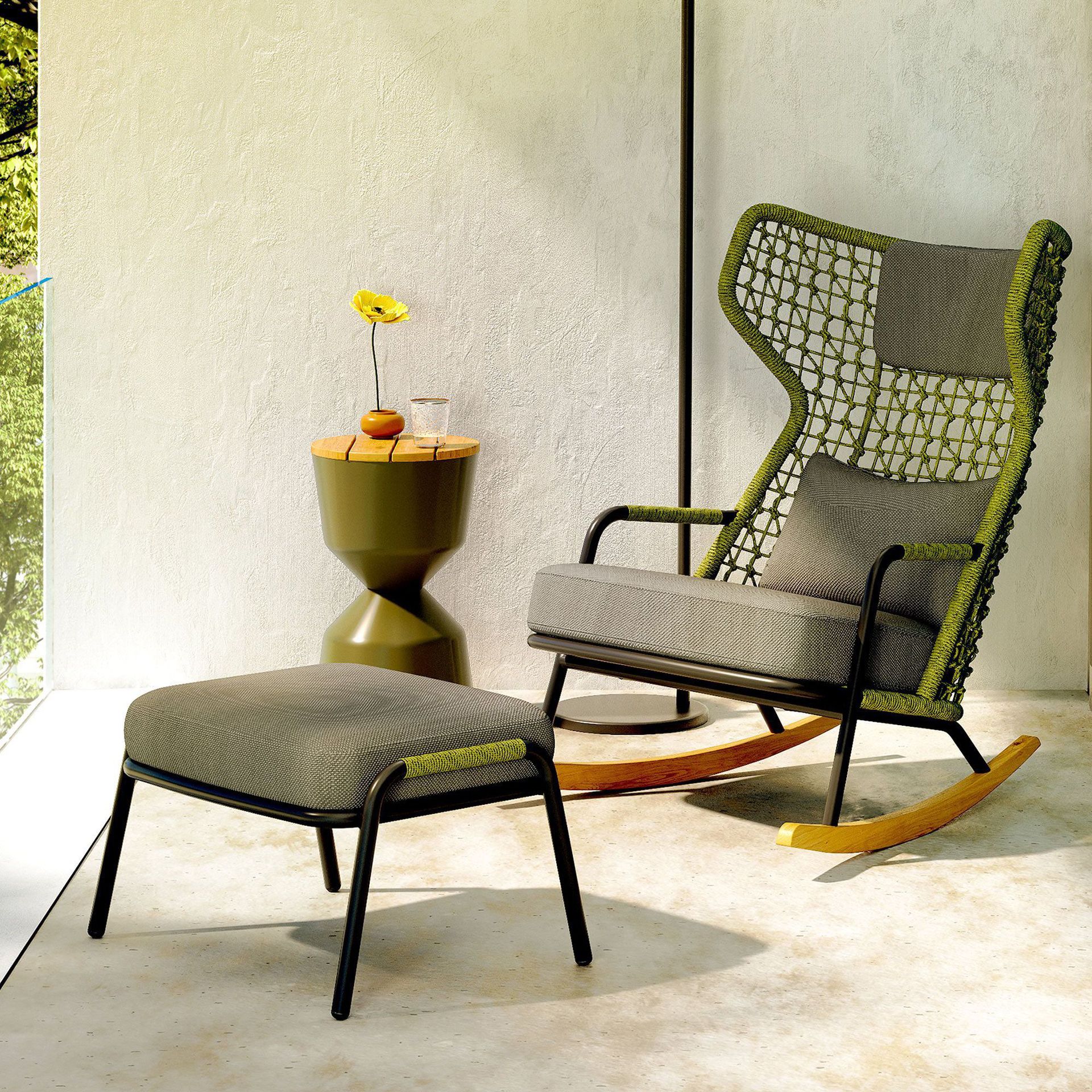 Sofá de exterior tejido con cuerda, silla de ocio creativa de diseño para patio y jardín, sofá impermeable y resistente al sol para terraza de villa. image 3