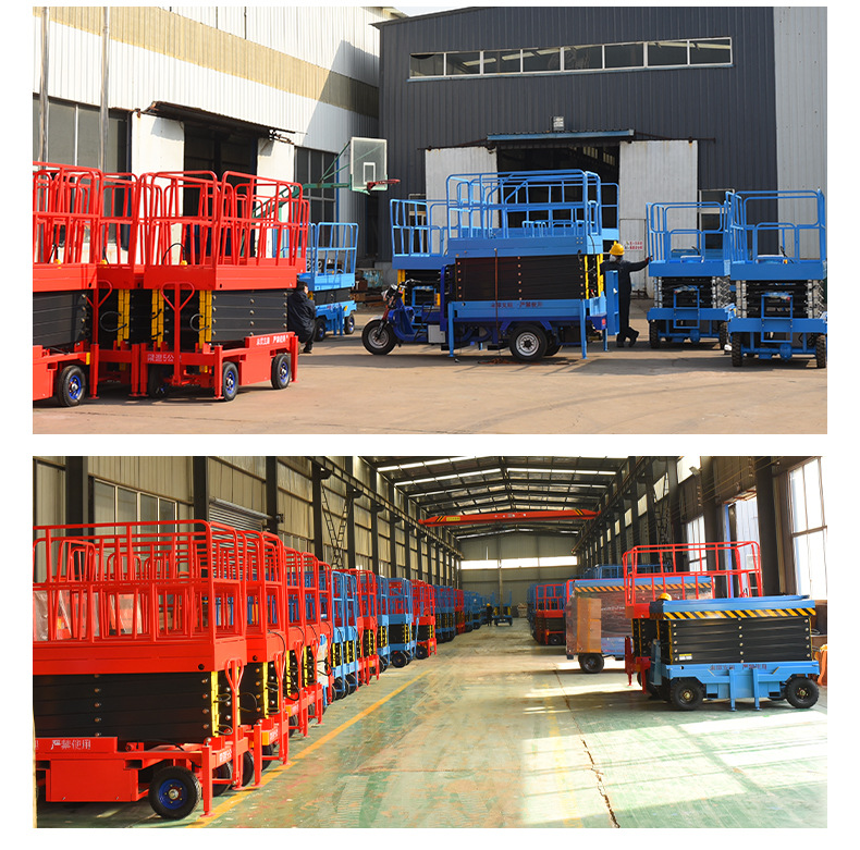 Customized electric hydraulic lift for loading and unloading goods, used in factory workshops, warehouses, and production facilities, with a load capacity of three tons