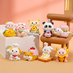 New Soft and Cute Dessert House Blind Box Creative Cute Figure Trendy Action Figure Resin Craft Gift Desk Ornament
