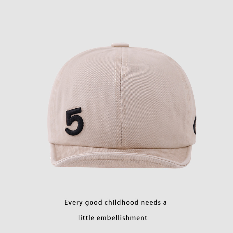 Corea del Sur compra ropa infantil para niños niñas sombrero casual 2024 otoño simple base retro corto gorro de periódico para niños