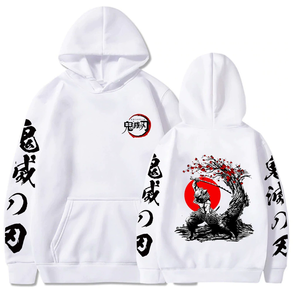 Demon Slayer Hashibira inosuke Holding Hooding Sweatshirts