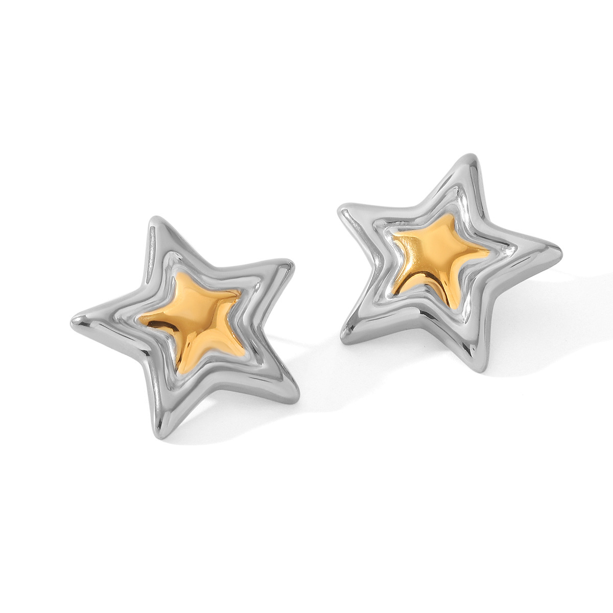 El diseño de pentacos de acero inoxidable de Europa y América transfronterizos de pentacos de acero inoxidable se siente como pentacos de estrellas no se desvanecen convexo estrella de titanio pentacos de acero