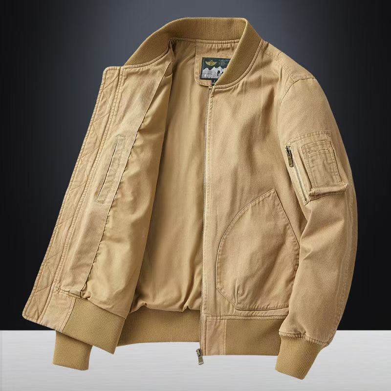 Japanese Style Retro Trendy Brand Loose Bomber Jacket for Men and Women Couple Spring Fashion Baseball Suit Jacket All-Match