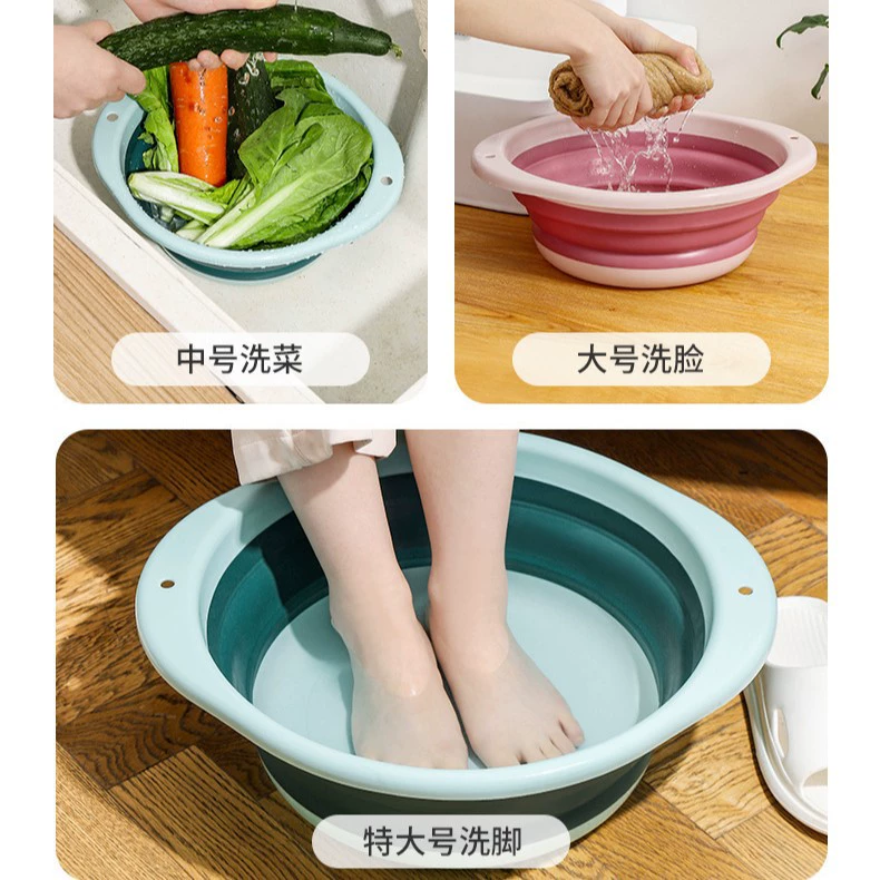 Складная портативная раковина для дома, кухни, мытья овощей и фруктов, многоцелевая складная раковина для путешествий, утолщенный пластиковый стакан оптом