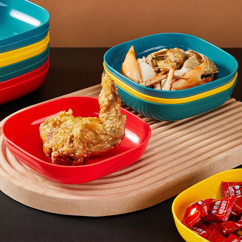 Light luxury vomiting bone dish dining table bone disc household plastic dish fruit snacks snack dish, plate garbage slag plate small plate
