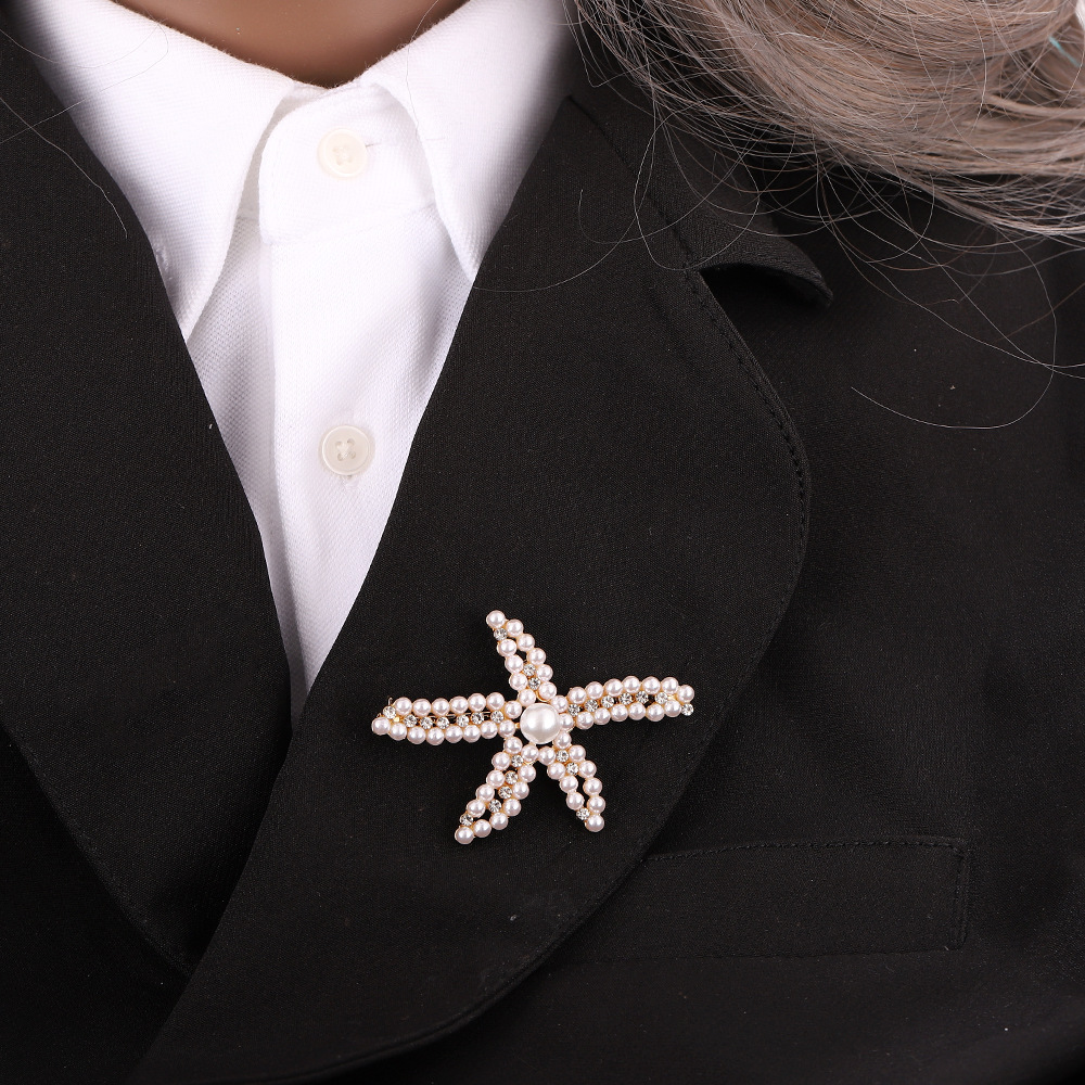 Accesorios DE BODA traje broche de metal japonés y coreano elegante todo partido exquisita perla flor joyería europea y americana bola broche