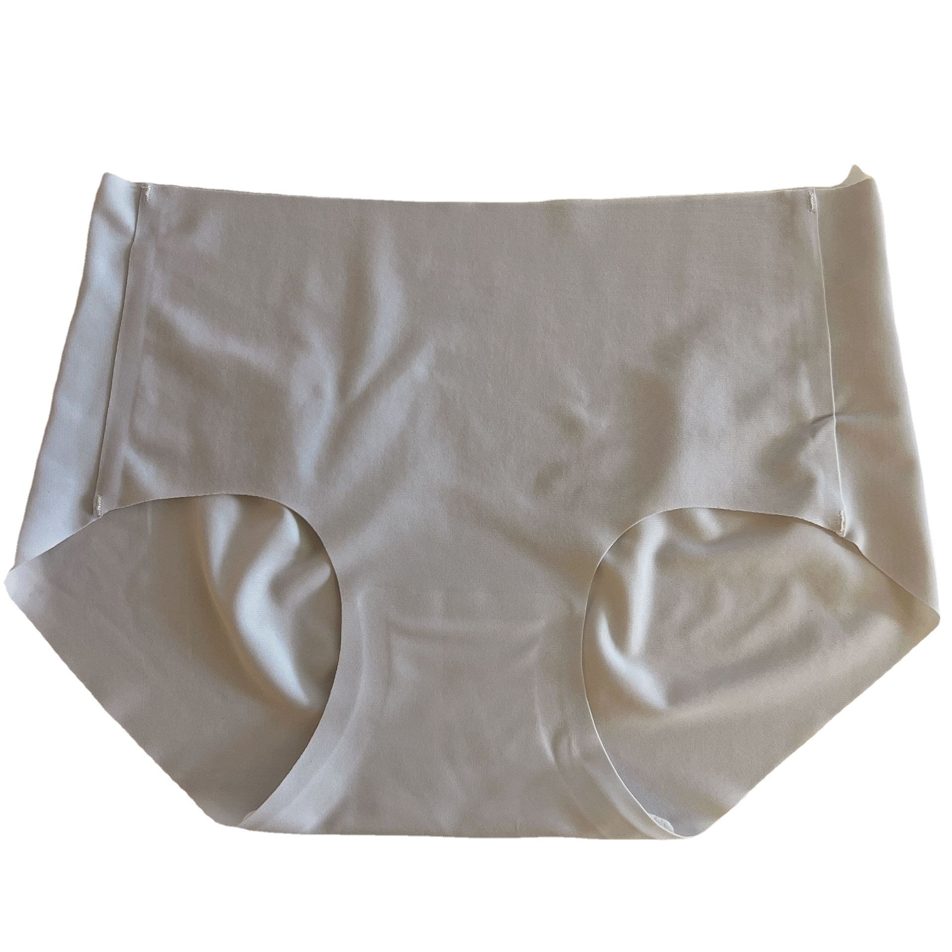 Summer Thin Ice Silk One-piece Mid-waist Panties Women's Seamless Comfortable Naked Breathable Pure Cotton Crotch Briefs