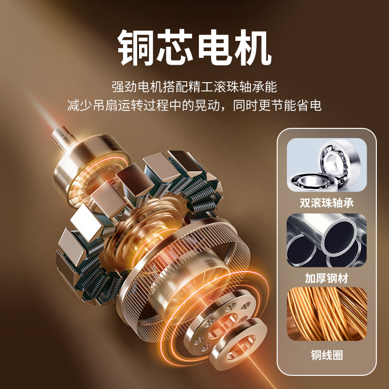 Fabricante de ventilador de techo doméstico de tres hojas 56 pulgadas 42 pulgadas sala de estar de cinco hojas gran ventilador comercial de taller ventilador de techo industrial