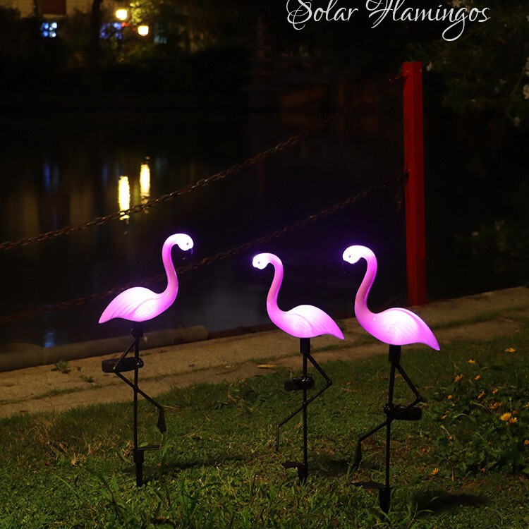Solar Flamingo Outdoor Garden Courtyard Landscape Led Decorative Lights Atmosphere Lights Lawn Balcony Flower Pot String Lights