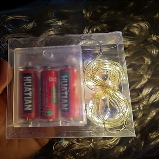 定制现货LED铜丝灯3米30灯电池盒波波球灯串圣诞节日房间装饰灯