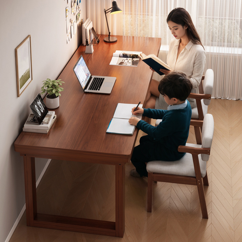 Solid Wood Desk, Computer Desk and Chair Set, Study Table, Large Table for Living Room, Double Long Table, Simple Office Desk Solid Wood Desk, Computer Desk and Chair Set, Study Table, Large Table for Living Room, Double Long Table, Simple Office Desk