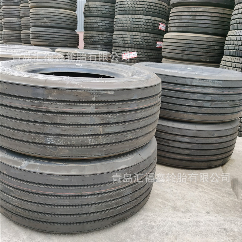 现货销售钢丝拖车胎385/55R22.5 宽基防下陷轮胎 拖车轮胎