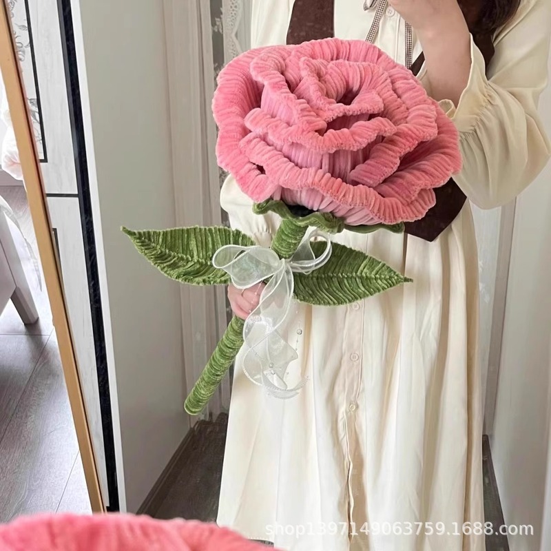 超大巨型玫瑰扭扭棒花束手工diy编织材料包成品母亲情人节520礼物|undefined