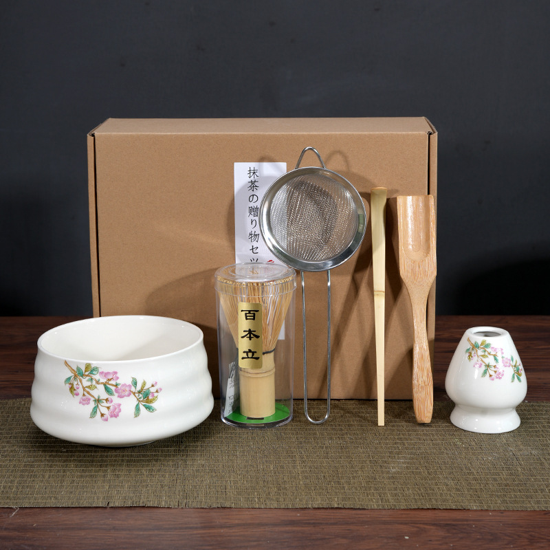 Matcha tazón té taza Matcha cepillo cien Benli taza de té Té juego de té Dinastía Song juego de té Matcha herramienta traje caja de regalo japonés