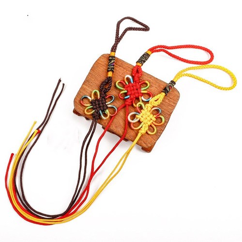 Colorful small Chinese knot, nylon B thread colorful bow, Korean thread colorful lantern knot manufacturer wholesale