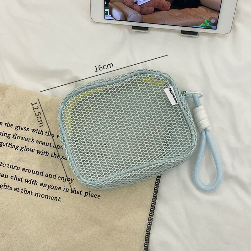 新しい高品質メッシュジッパーバッグイン化粧品収納袋旅行ポータブルトイレタリー化粧品袋|undefined