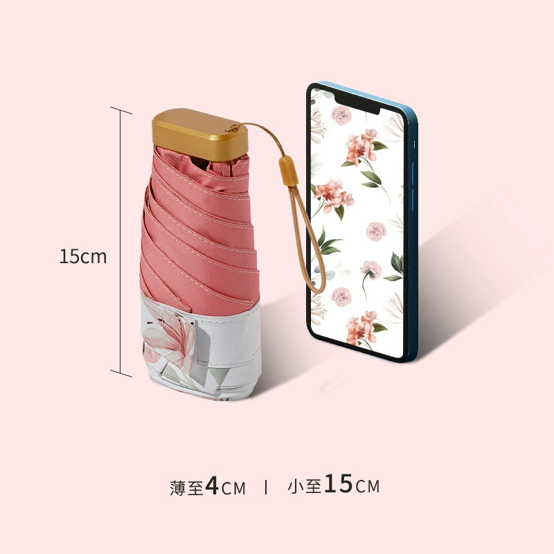 Cards solar-powered, fresh folding umbrella, new collection, sun protection