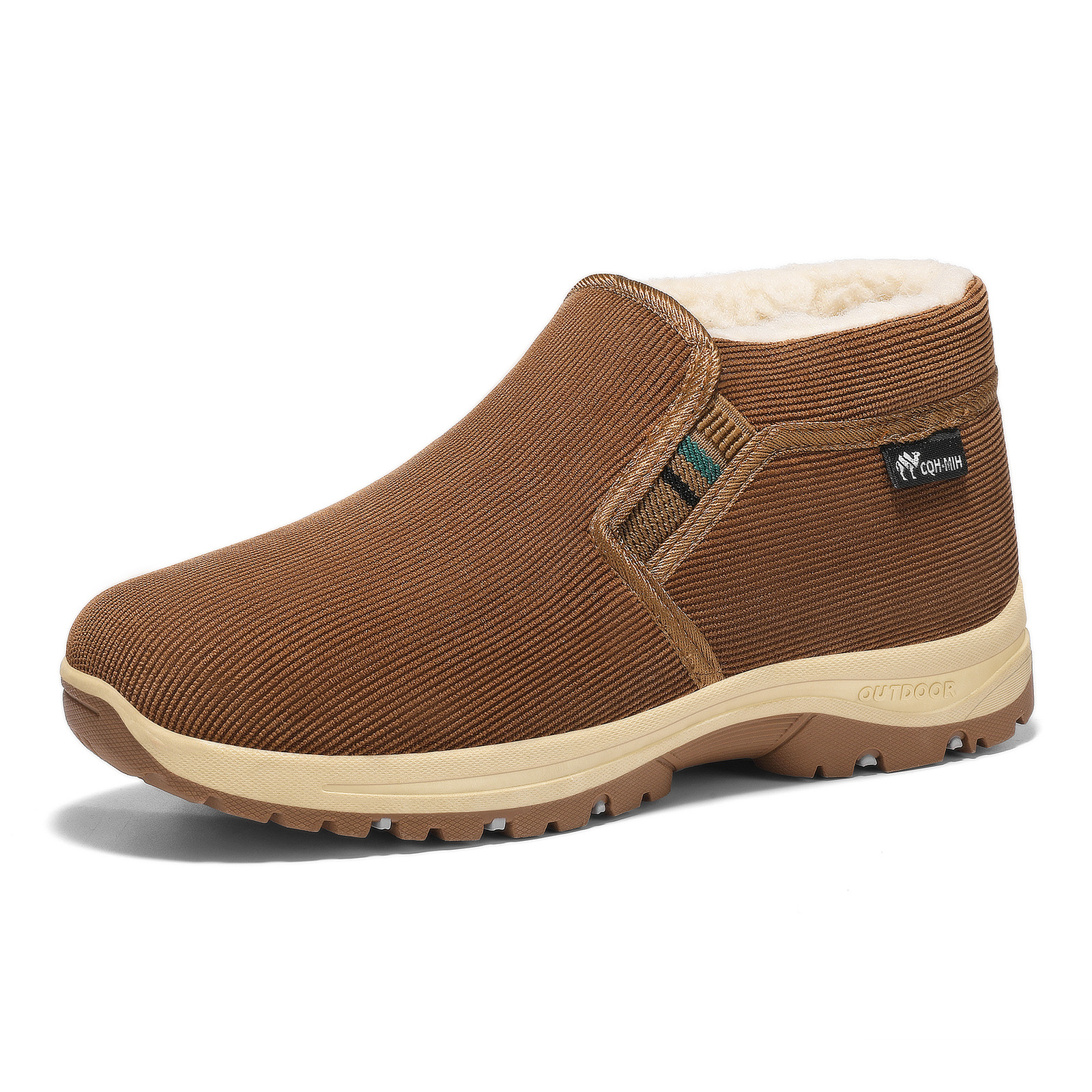 Hombres calentadores de invierno zapatos de algodón viejos zapatos de tela de Beijing más vello grueso papá de mediana edad cómodos zapatos casuales