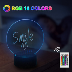 16 colors night light base Erasable Writing Board Creative n