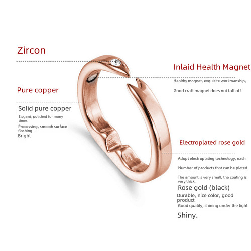 Cross-border accessories open-fit anti-snoring ring health care ring anti-snore ring magnetic anti-snoring ring European and American style