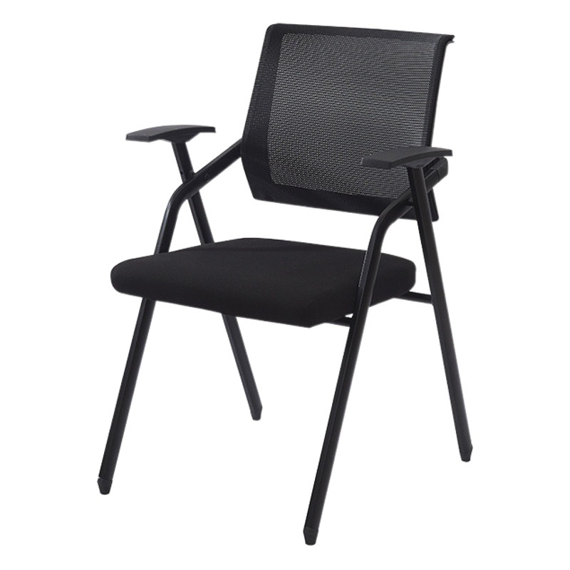 Simple Folding Chair Office Mesh Chair Plastic Computer Chair School Conference Room Training Chair with Writing Board Negotiation Chair