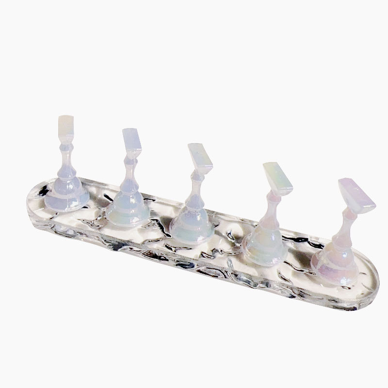 Pantalla base de práctica de uñas soporte de dedo titular de uñas palo de uñas tarjeta de color desgaste uñas especial titular de uñas herramienta de la joyería