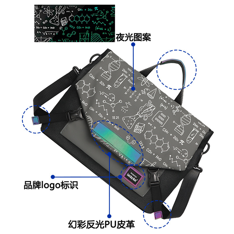 Trendy Cross-Body Laptop Bag with Large Capacity 16inch Gaming Laptop Notebook Portable Student Backpack Factory Direct Sale