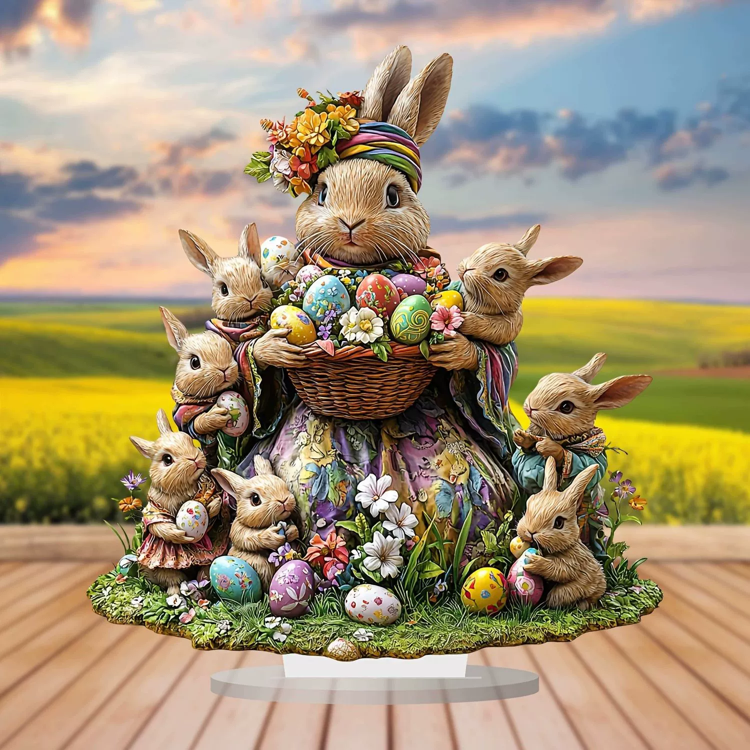 Трансграничные пасхальные яйца кролика пасхальные украшения для домашнего стола украшения украшения праздничный подарок украшения