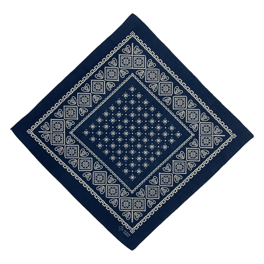 Factory direct 55cm cotton paisley square outdoor sports hip-hop hiphop trend cotton scarf spot