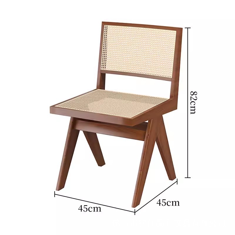 Silla de comedor de madera maciza para restaurante