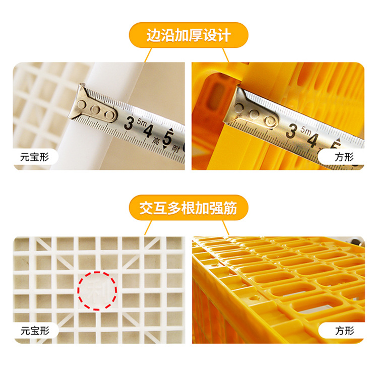 Jaula de transporte de pollo, transporte de pollo de plástico al por mayor, jaula de transporte de pollo, cesta de rotación grande, caja de rotación de jaula