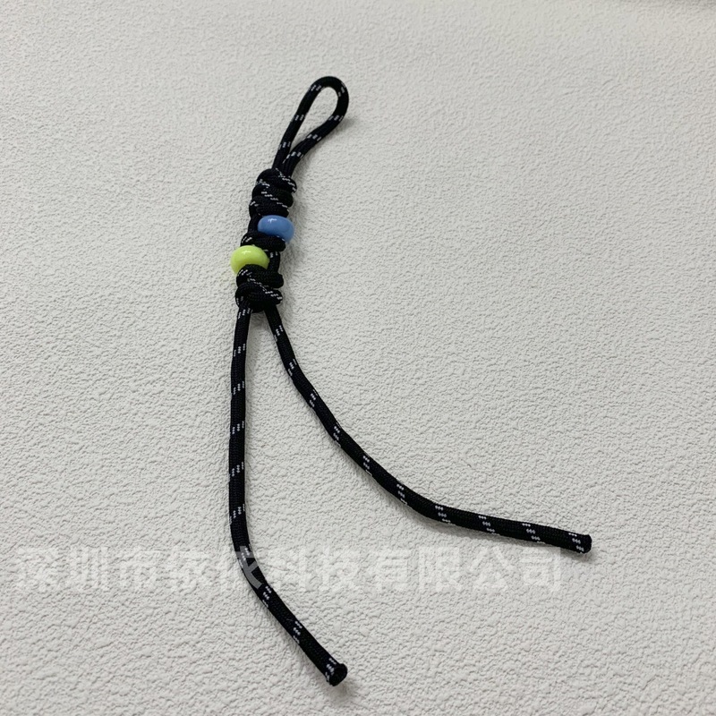 miu系彩色包包编绳挂件时尚车钥匙扣挂饰金刚结手工彩珠编织挂绳|undefined